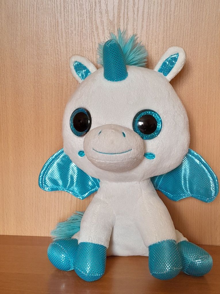 Мягкая игрушка единорог Глазастик Плюш flo's toys ТУ Большая