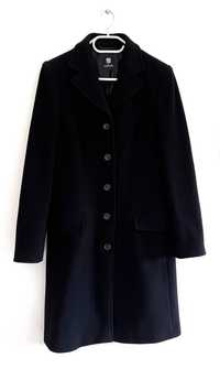 Czarny płaszcz damski r.36
