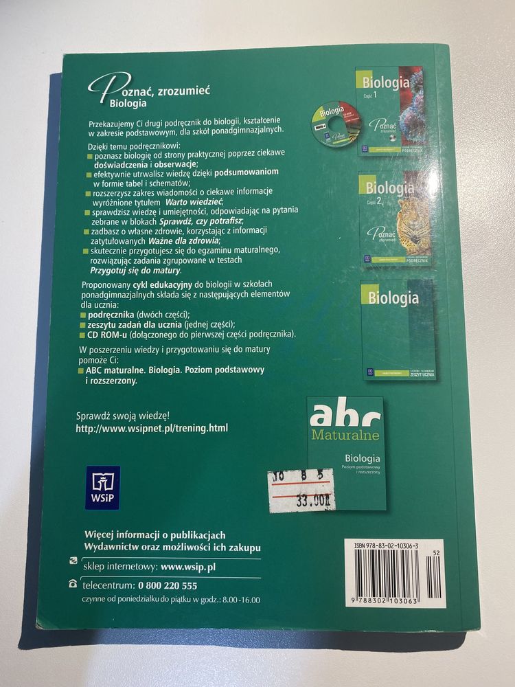 Podręcznik Biologia „Poznać zrozumieć” cz.2