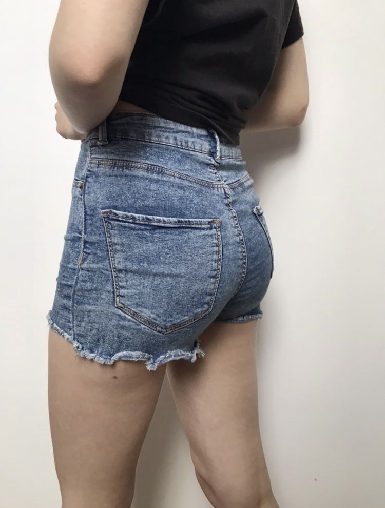 Spodenki szorty jeansowe high waist Bershka XS 34