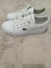 Lacoste sneakersy białe 38