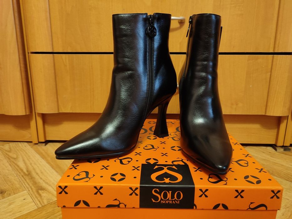 Сапоги шкіряні демісезонні Solo Soprani, 37 розмір