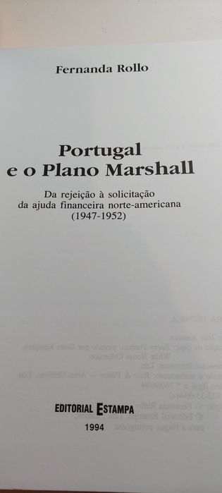 Portugal e o Plano Marshall - Fernanda Rollo
