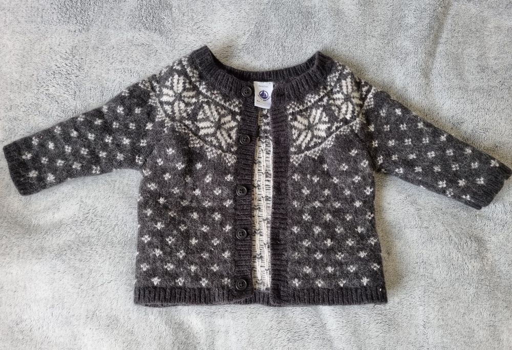 Sweterek zimowy Petit Bateau 6m/67cm
