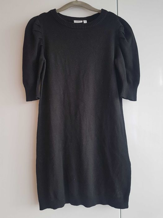 Nowość 2025:) sweterkowa sukieneczka  bufiaste rękawki Name it roz 128