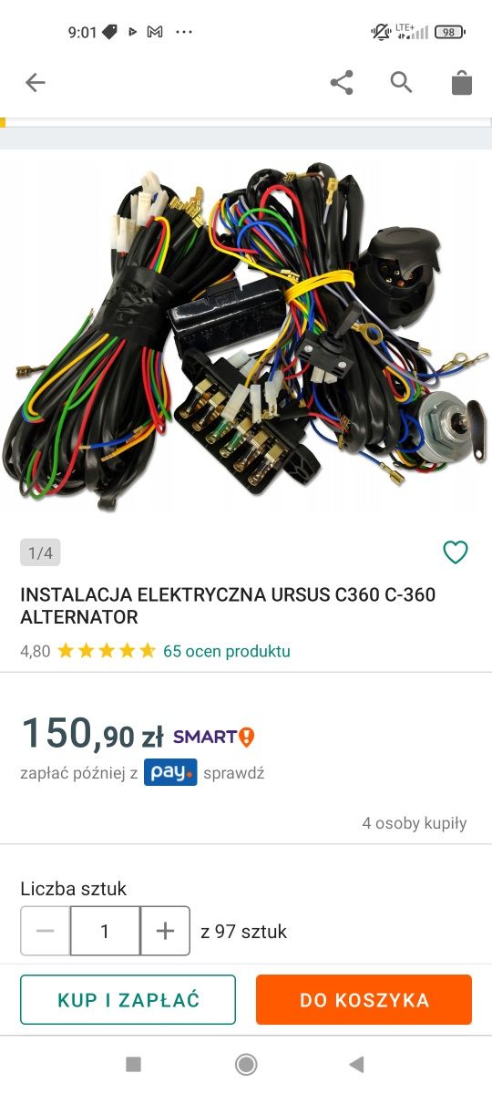 Instalacja elektryczna URSUS C360 C-360 Alternator