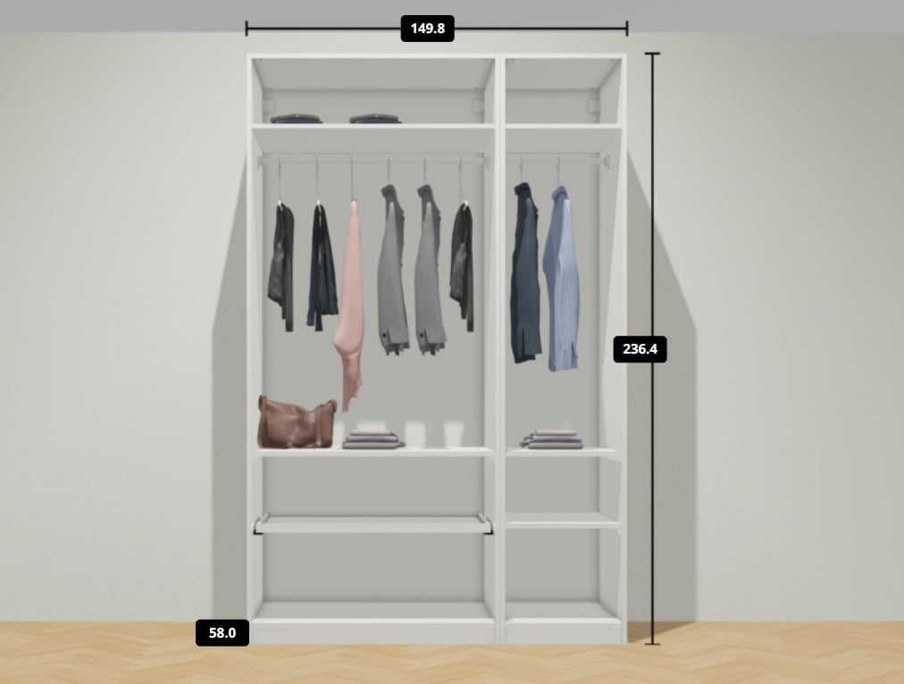 Szafa IKEA PAX 100cm, 50cm, 50cm na wys 236 cm