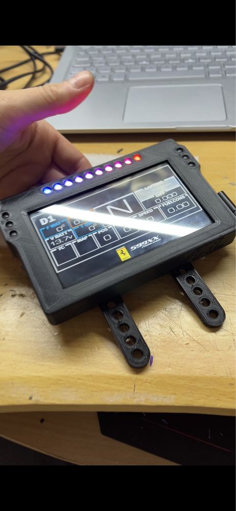 Dashboard sim racing 5" +led