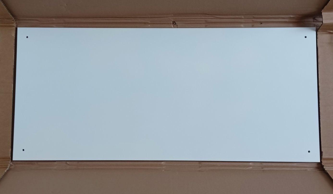 Panel szklany biały 90 x 40 x 6 mm szkło hartowane do kuchni biel