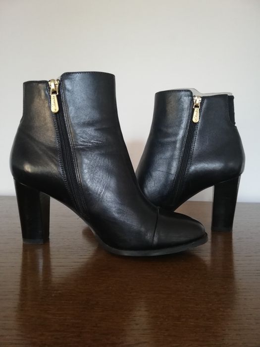 botki damskie 38 skóra naturalna markowe brytyjska marka Clarks  NOWE