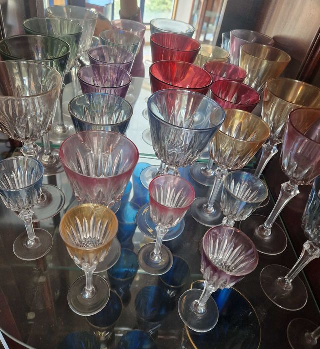 Conjunto de copos de cristal