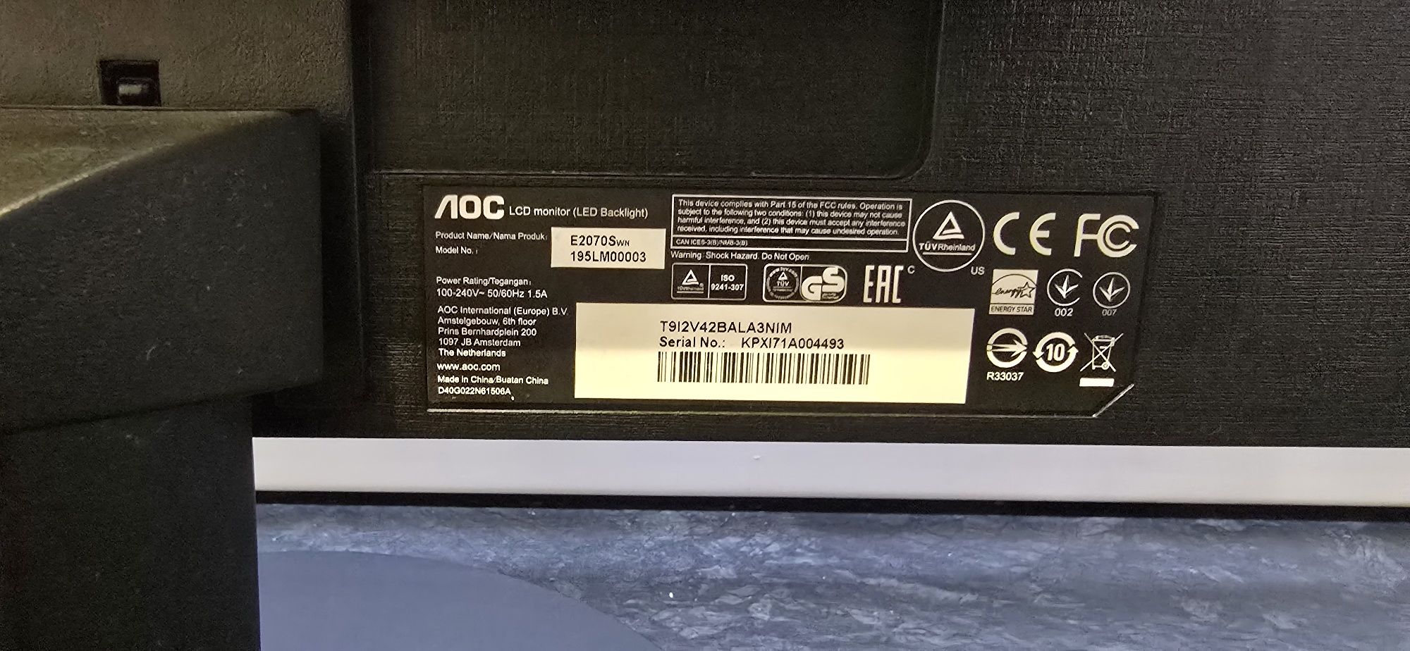 Monitor AOC LCD  19,5 cali
