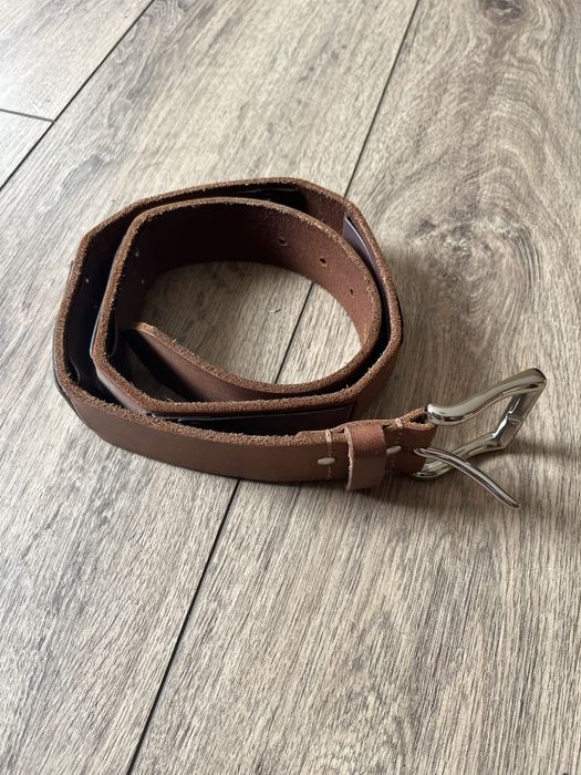 Skorzany pasek jak nowy dlugosc 103 cm