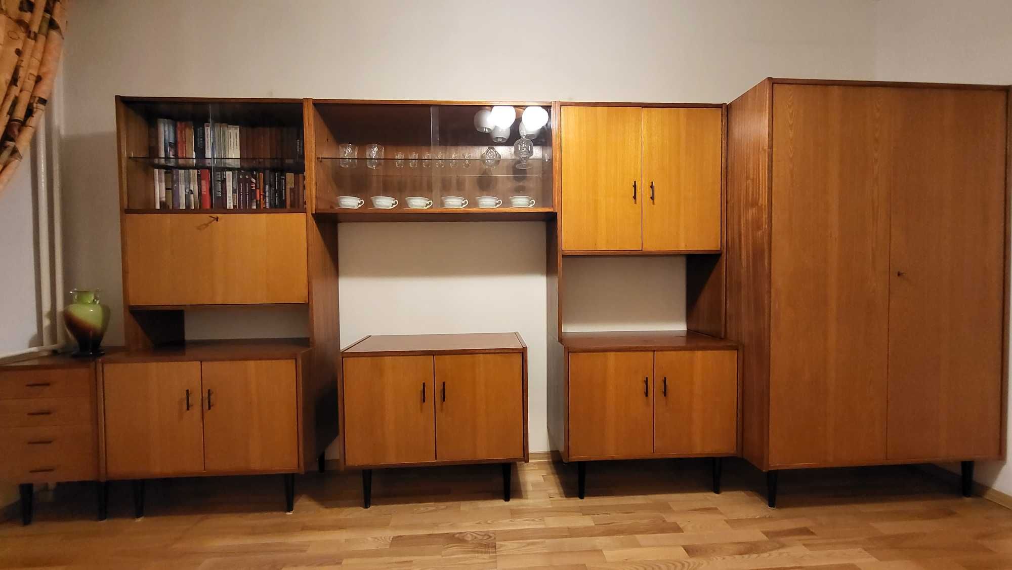 Meblościanka regał meble szafa zestaw vintage retro