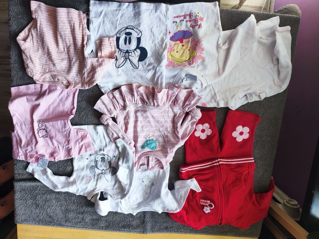 Zestaw ubranek dla dziewczynki rozmiar 62,68