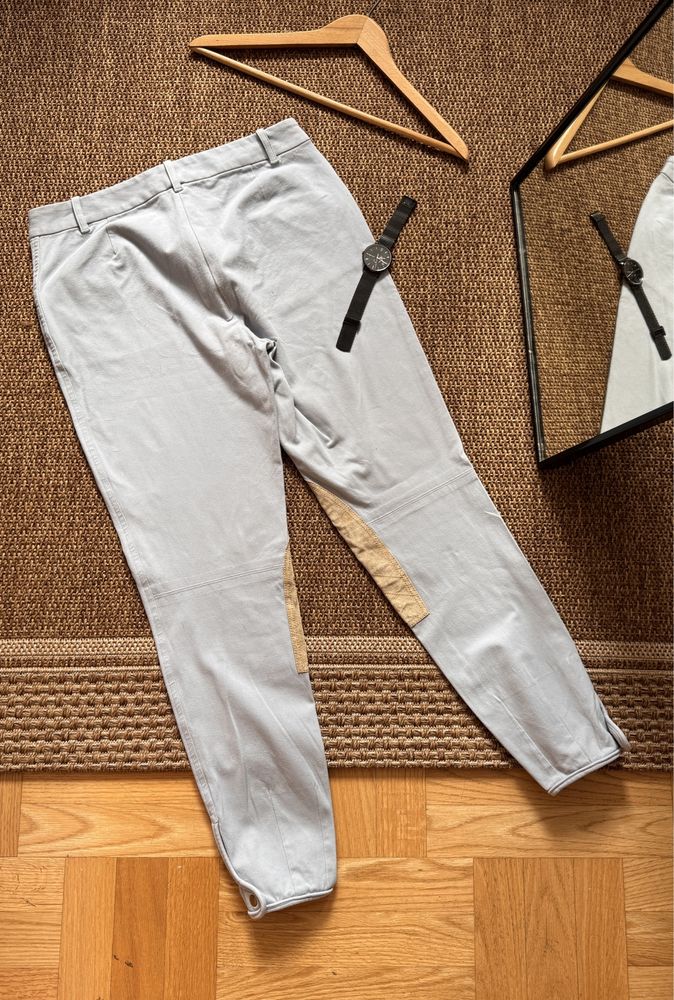 Bryczesy spodnie damskie z bawełny dopasowane Ralph Lauren M/38