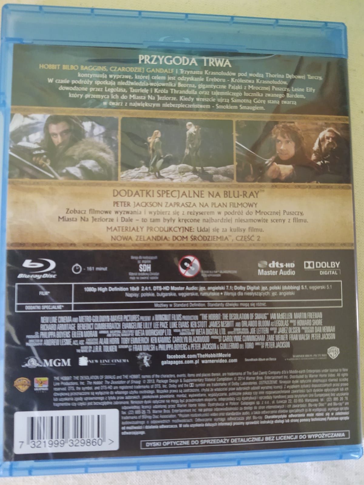 BLU-RAY HOBBIT Pustkowie Smauga- edycja specjalna 2 płyty- jak nowe