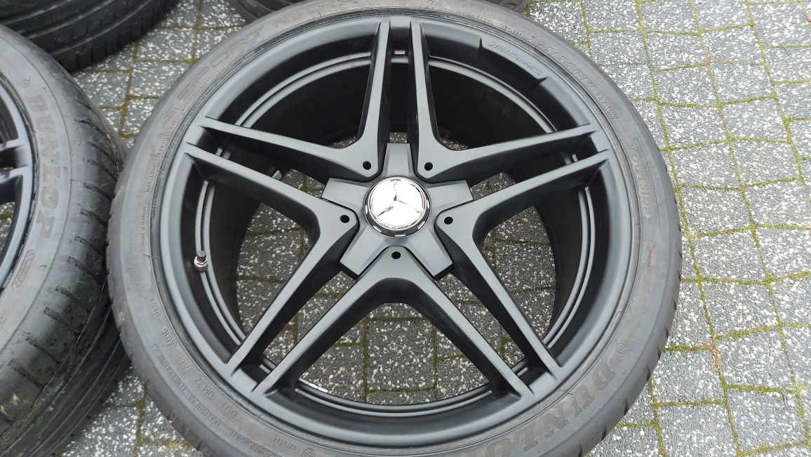 19" AMG A205 CLA 5x112 8,5 9,5j czarne +opony /oryginal C-klasa Coupe