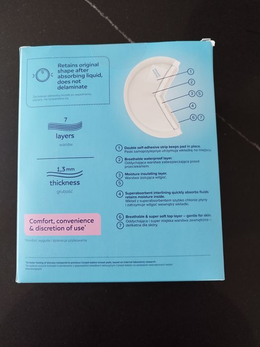 Oddychająca jednorazowe wkładki laktacyjne 3D Canpol babies