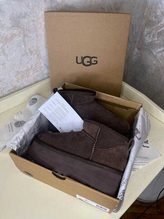 Розпродад Шоколадні Угги Ugg Classic Ultra Mini 5 cm platform Уги Ульт