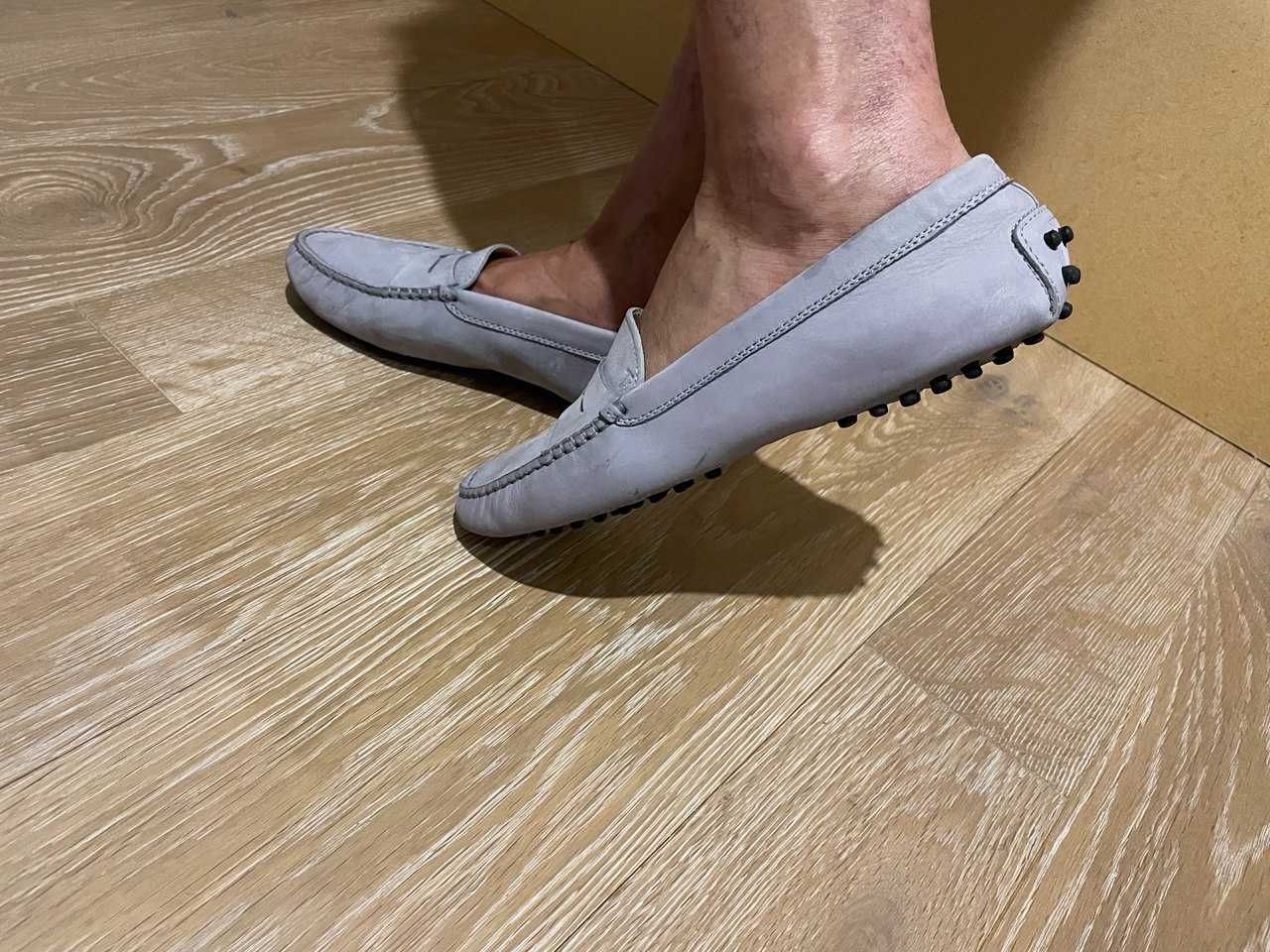 Мокасини жіночі TOD'S, колір блакитно-бузковий, р.38