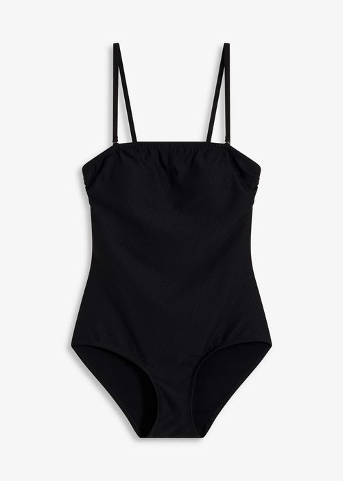 B.P.C kostium kąpielowy czarny strukturalny z odpinanymi ramiączkami 3