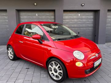 Śliczny Fiat 500 1.4”SPORT”-100HP-SERWIS ASO-Książka-/Klima