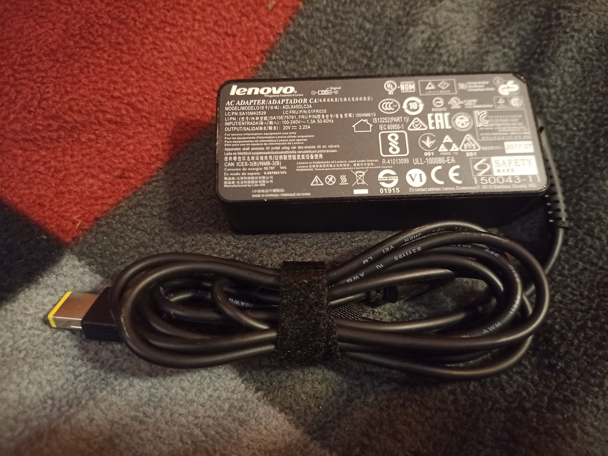 zasilacz Lenovo 45W płaska wtyczka adlx45dlc3a