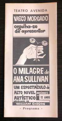 O Milagre de Ana Sullivan Programa Teatro Avenida 63 Raro Eunice Muñoz