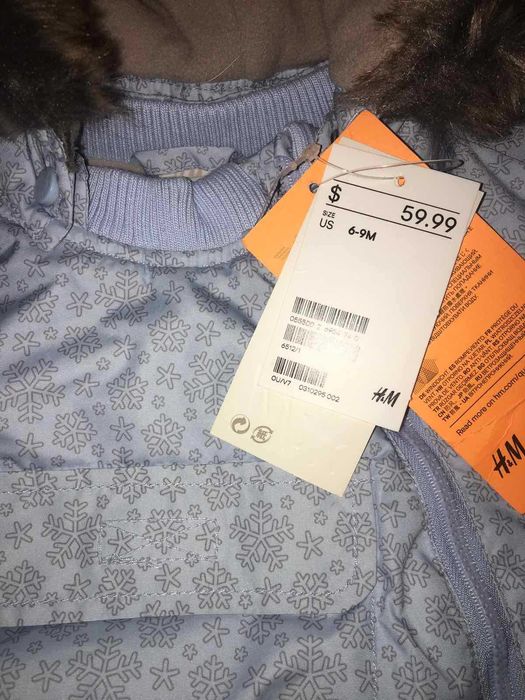 куртка и полукомбинезон 6-9 мес НМ , 68-74 см новый