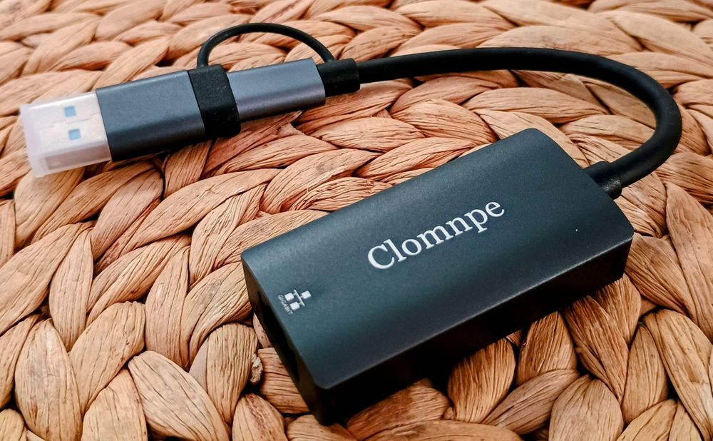 Nowy Adapter Ethernet USB-C / USB-A 2w1 | Przejściówka LAN RJ45 1000 M