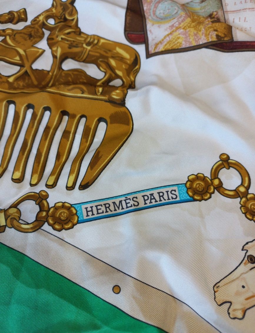 Шовковий платок шарф Hermes "Memoire d'Hermes"