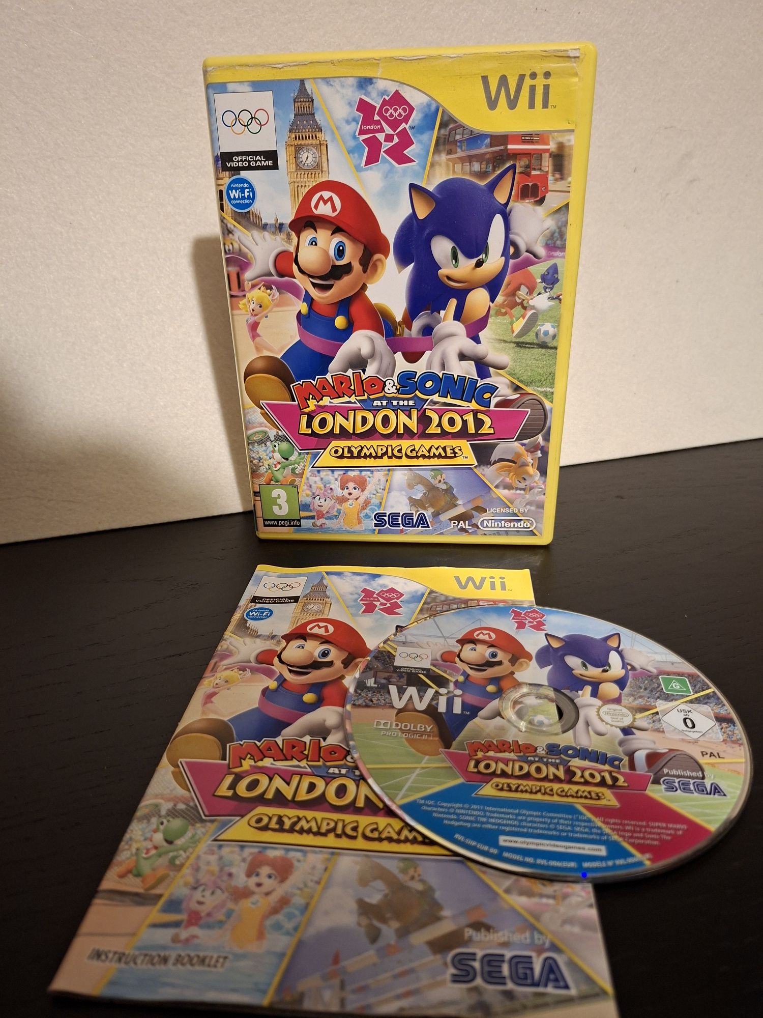 Mario & Sonic at the London 2012 Olympic Games Wii com caixa e manual