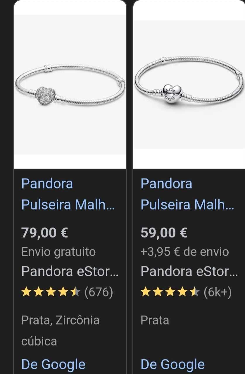 Pulseira Pandora ORIGINAL vendida completa ou separadamente