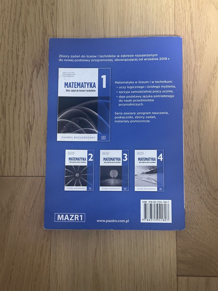 MATEMATYKA 1 Zbiór zadań do liceów i technków Zakres rozszerzony