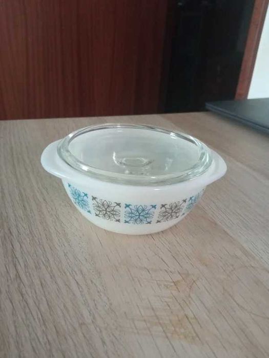 Taça Vintage JAJ Pyrex England (anos 60/70) com Tampa