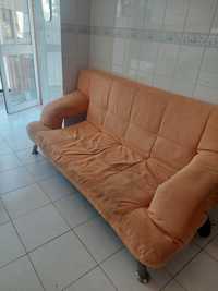 Sofá-cama laranja