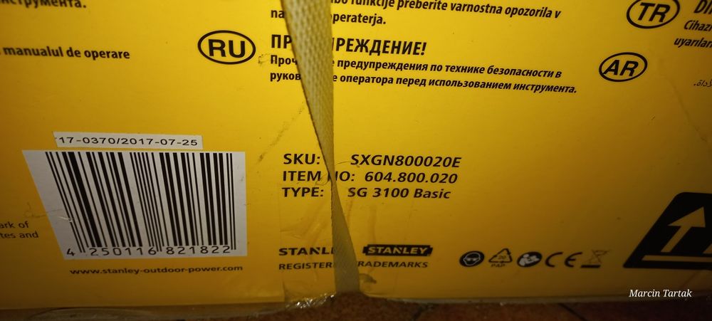 Agregat prądotwórczy Stanley SG3100