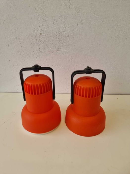 dwa klosze do lampy PRL