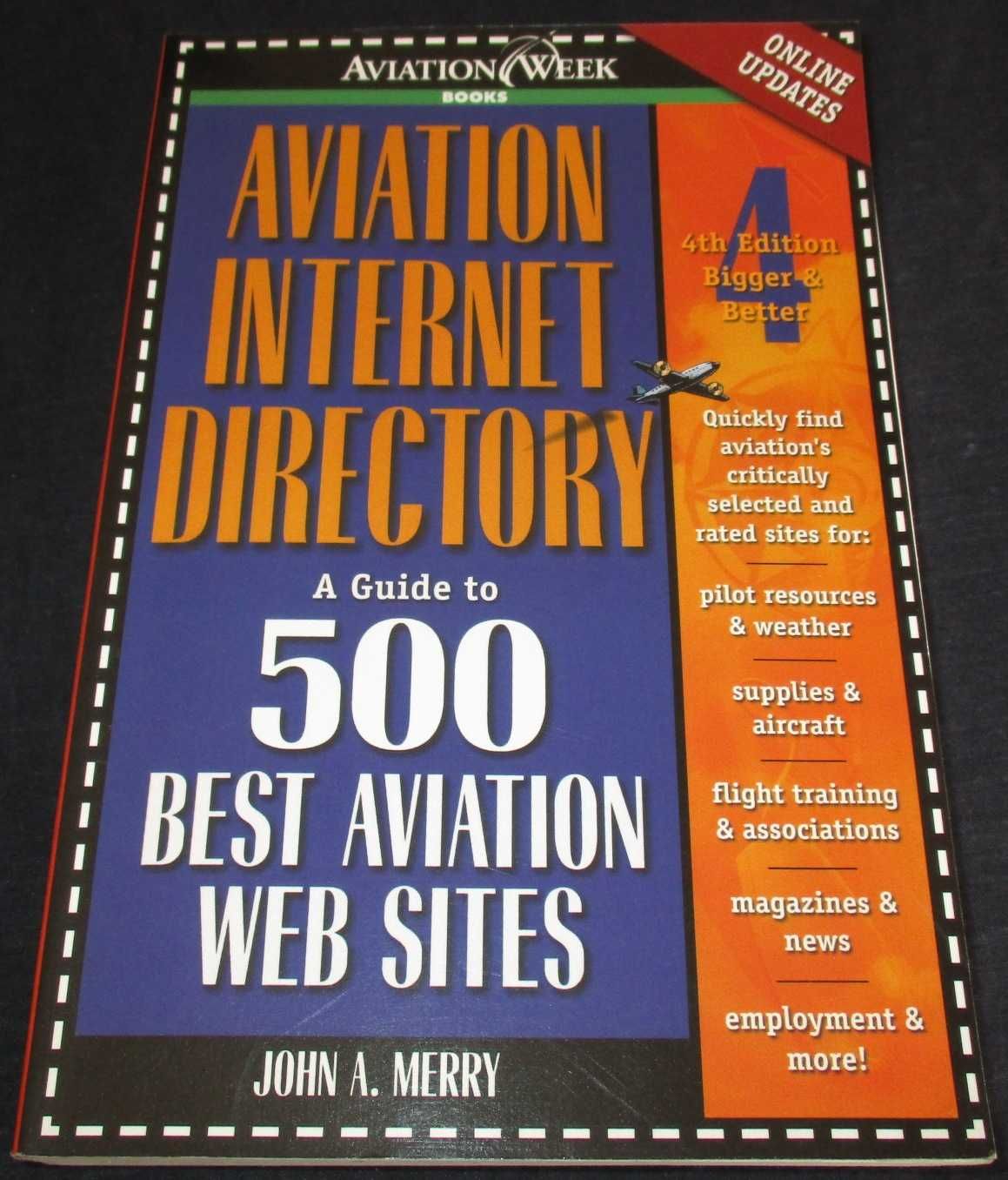 Livro Aviation Internet Directory Guide John A. Merry