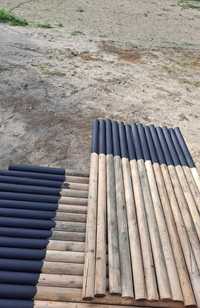 Słupki wałki drewniane ogrodzeniowe palisada 220 - 230 średnica 9 - 10