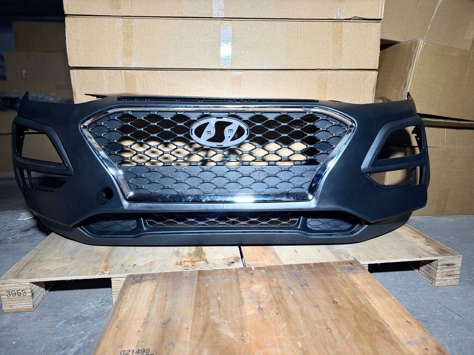 Бампер передний верх/низ Hyundai Kona 2018 2019 2020 2021 Хундай Кона
