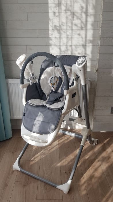 Крісло-гойдалка для годування 2 в 1 Lionelo Niles Grey