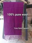 szalik wełniany Yves Saint Laurent 100% wełna pure wool