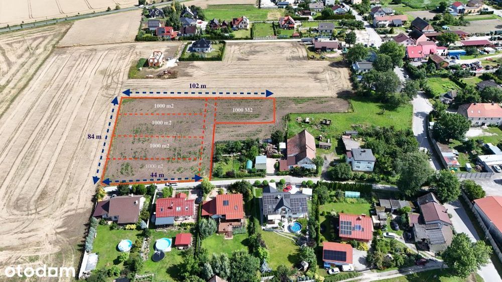 Działki budowlane pod Wrocławiem - MPZP * blisko WOW i Kiełczów * 1000