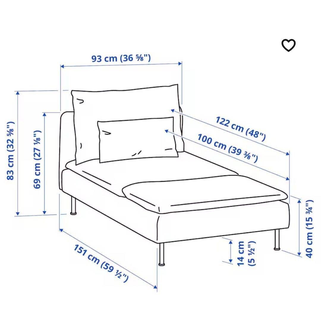 Chaise longue IKEA novo