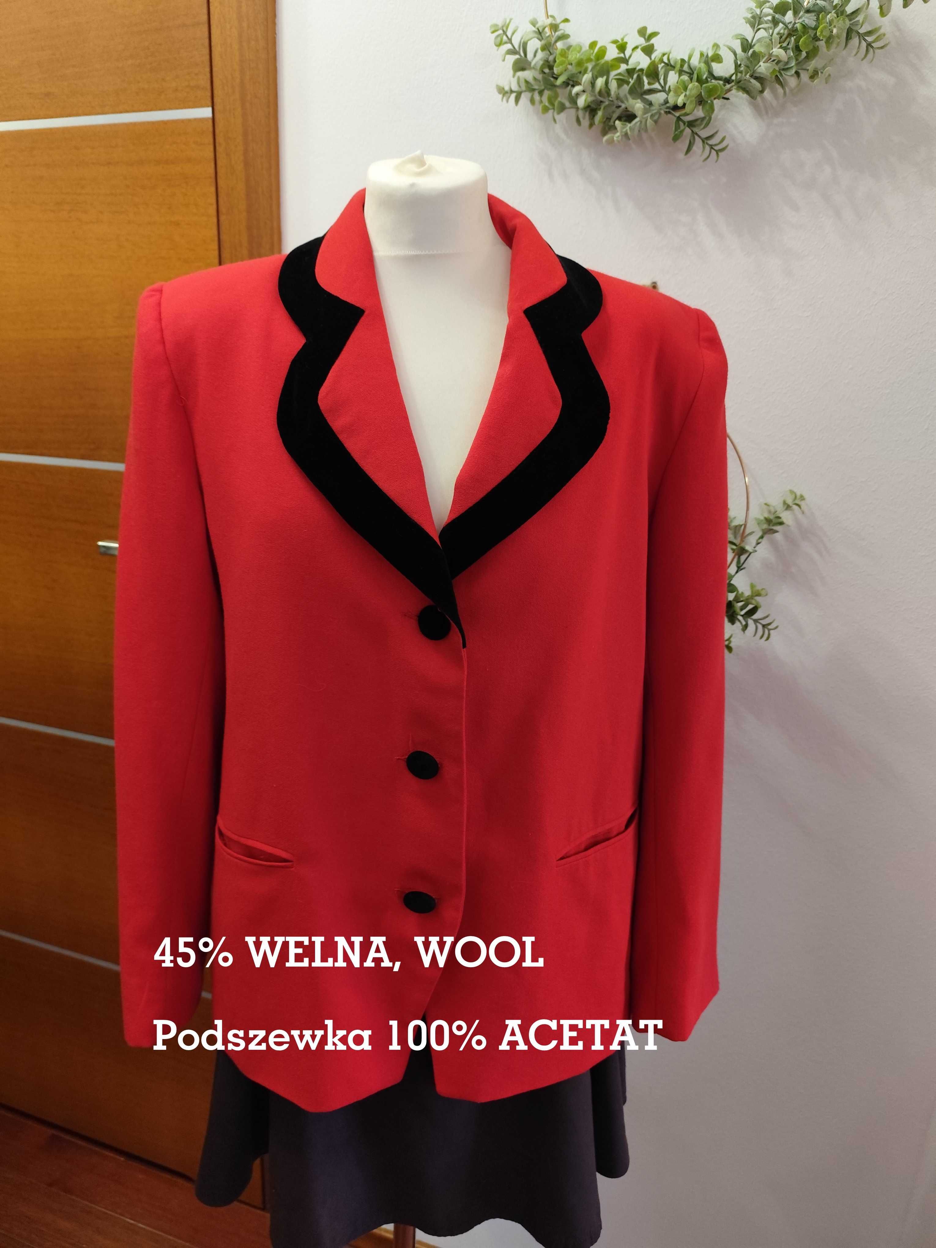 Marynarka retro vintage rozmiar 44  wełniana świąteczna
