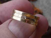 Złota obrączka 585 5,6 g z diamentem