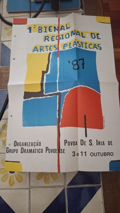 Cartaz bienal regional artes plásticas 87 povoa sta Iria pintura