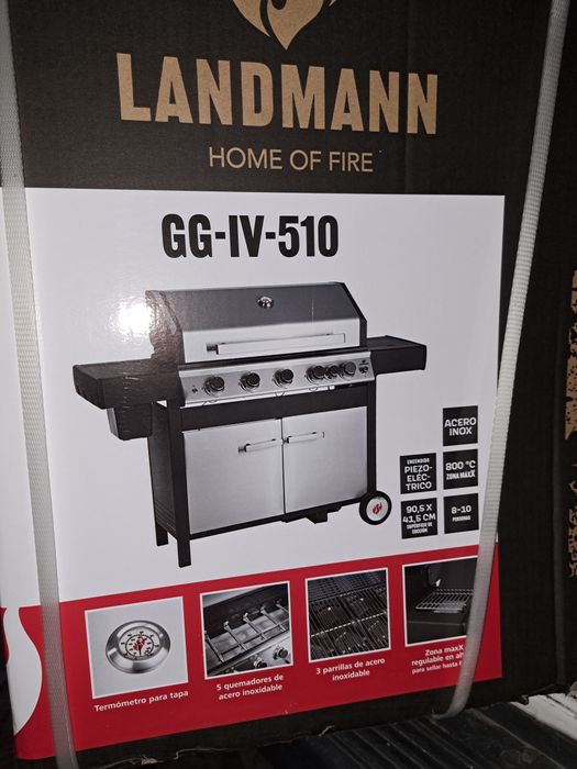 Grill gazowy/węglowy Landmann nowy  reduktor,wąż w zestawie